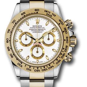 Rolex Yellow Rolesor Cosmograph Daytona 40 Watch - White Index Dial