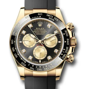 rolex-yellow-gold-cosmograph-daytona-watch-black-cerachrom-bezel-black-and-golden-diamond-dial-oysterflex-strap-126518ln-bkchdof
