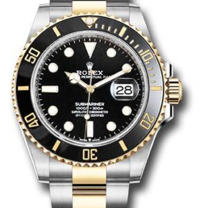 Rolex Steel and Gold Submariner Date Watch - Black Bezel - Black Dial - 126613LN
